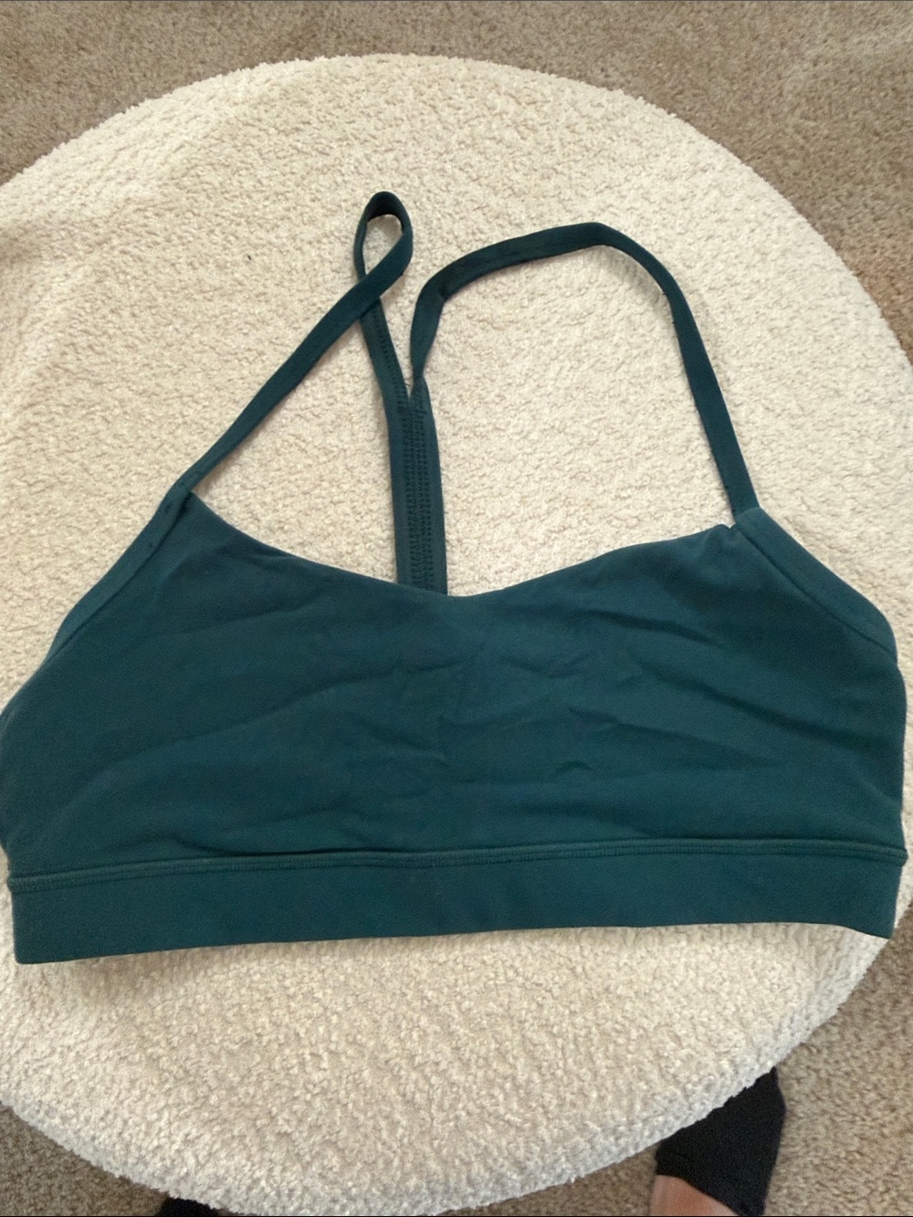 lululemon athletica Deep Teal Flow Y Sports Bra